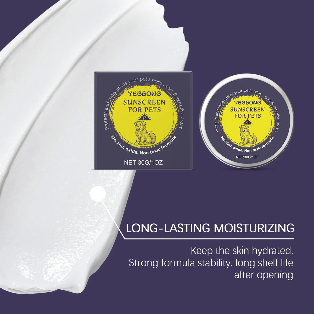 Yegbong Gentle Pet Sunscreen Cream For Dogs And Cats Soothing