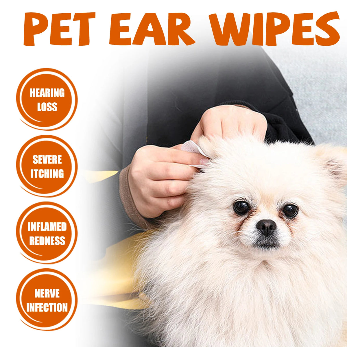 Yegbong Gentle Ear Cleaning Wipes For Dogs And Cats