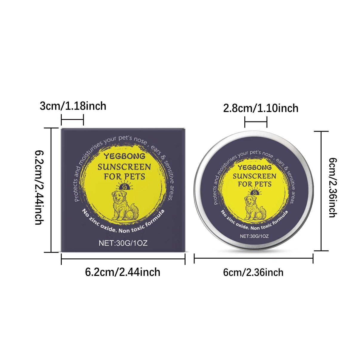 Yegbong Gentle Pet Sunscreen Cream For Dogs And Cats Soothing