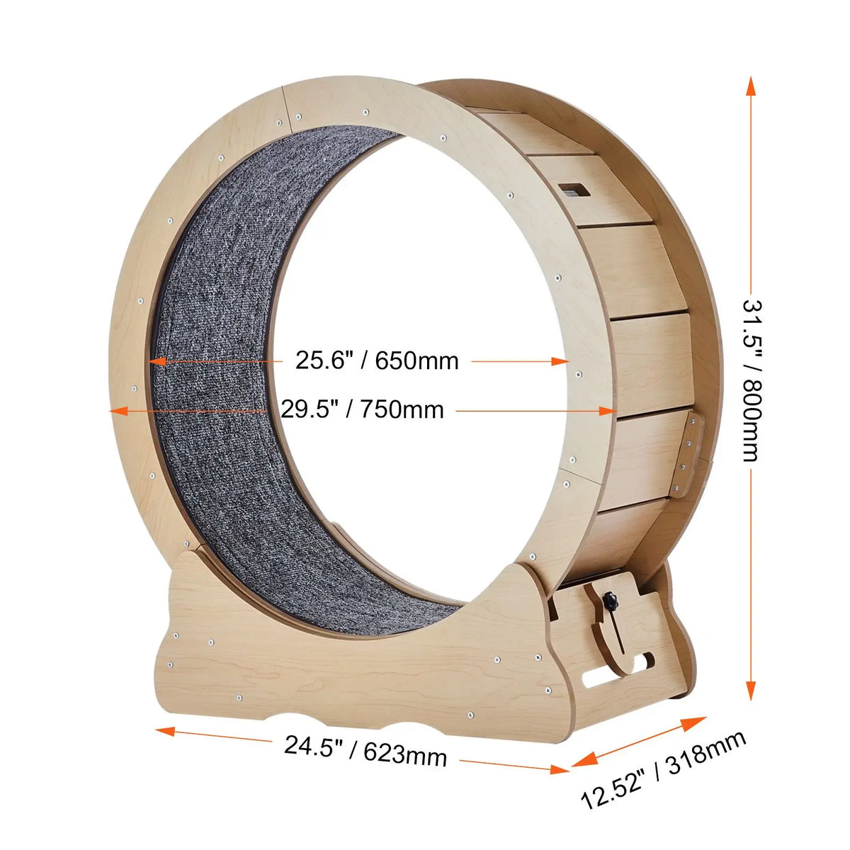 Cat Exercise Wheel Indoor Running Treadmill With Detachable Carpet