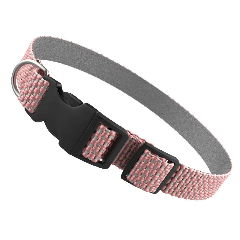 Woven Padded Dog Collar With Soft Neoprene Lining For Comfort