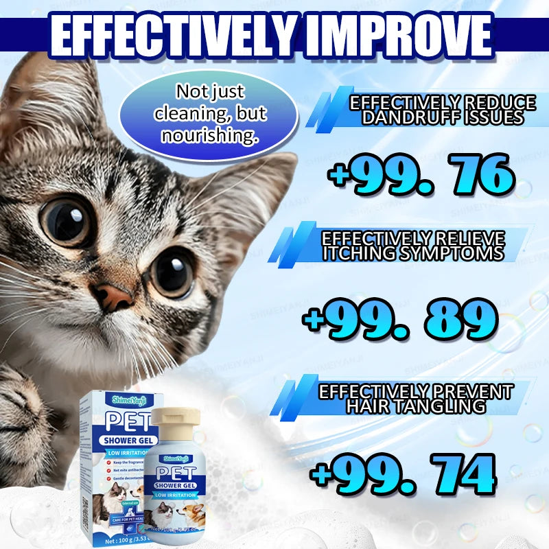 Waterless Dry Shampoo For Cats And Dogs Pet Foaming Cleanser