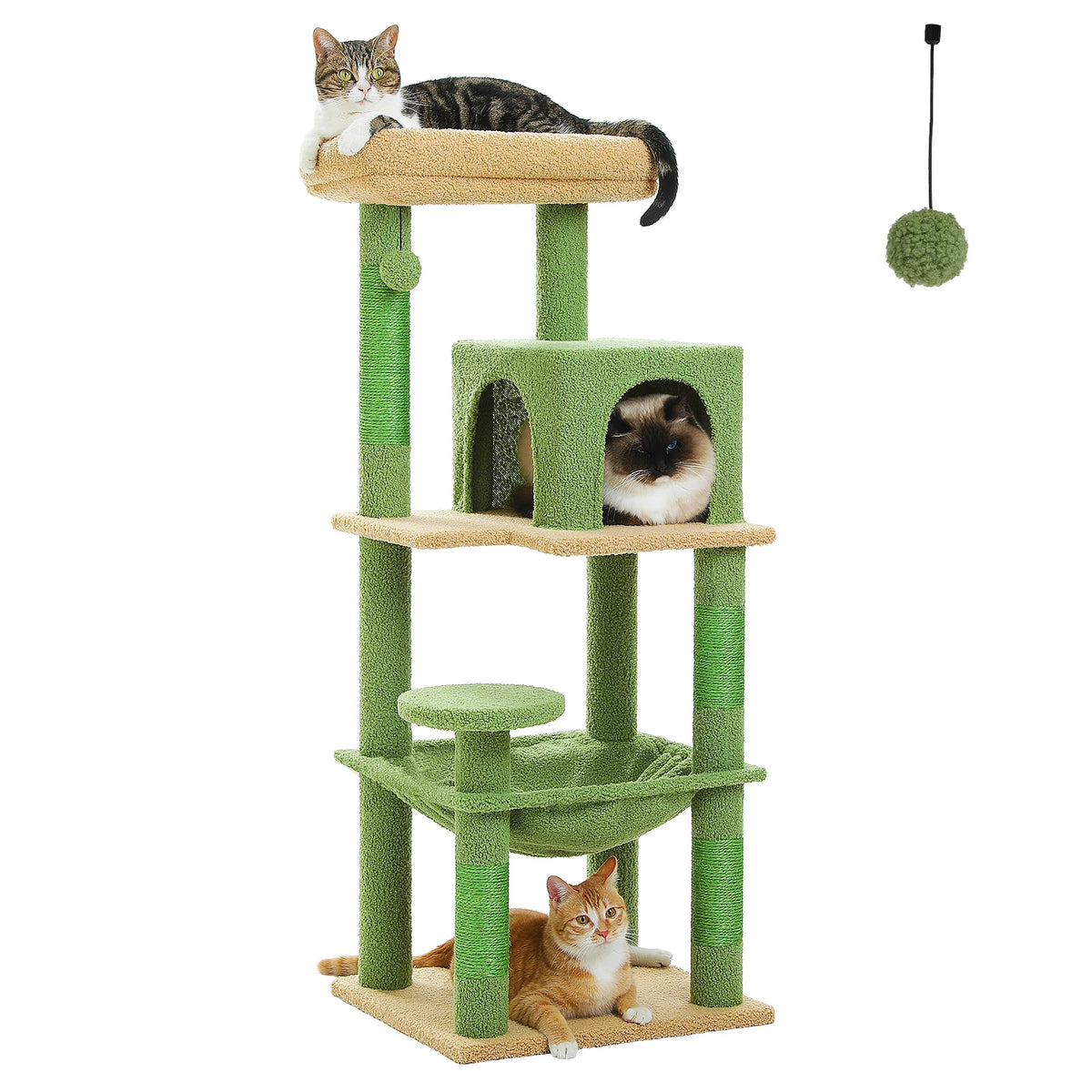 Petepela Premium Cat Tree Tower With Hammock And Top Platform