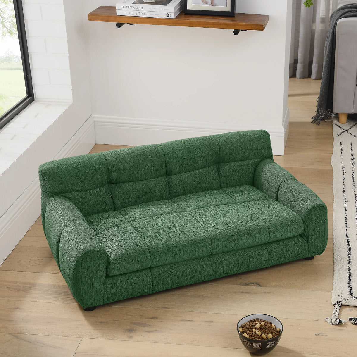 Breathable Pet Sofa With Backrest And Armrests For Dogs