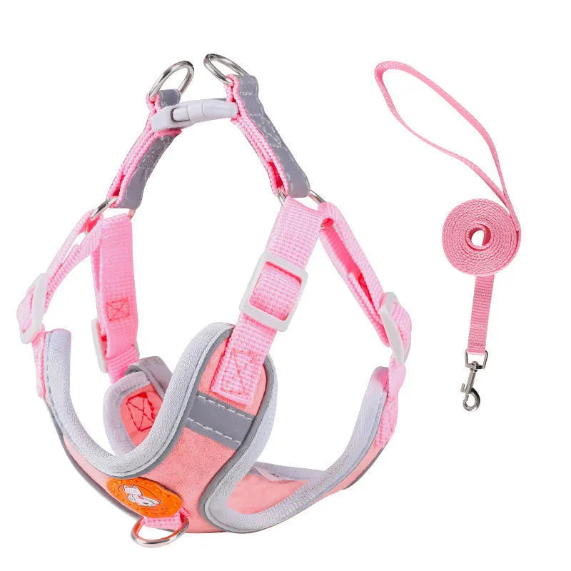 Adjustable No Pull Dog Harness And Leash Set For Walking
