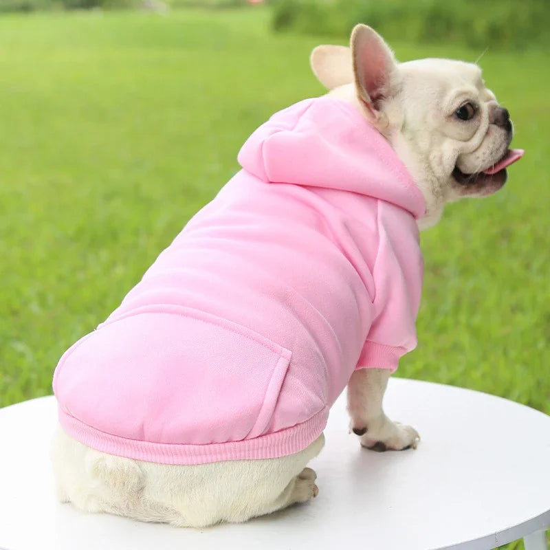 Thick Warm Hooded Dog Sweater Clothing for Casual Pet Wear