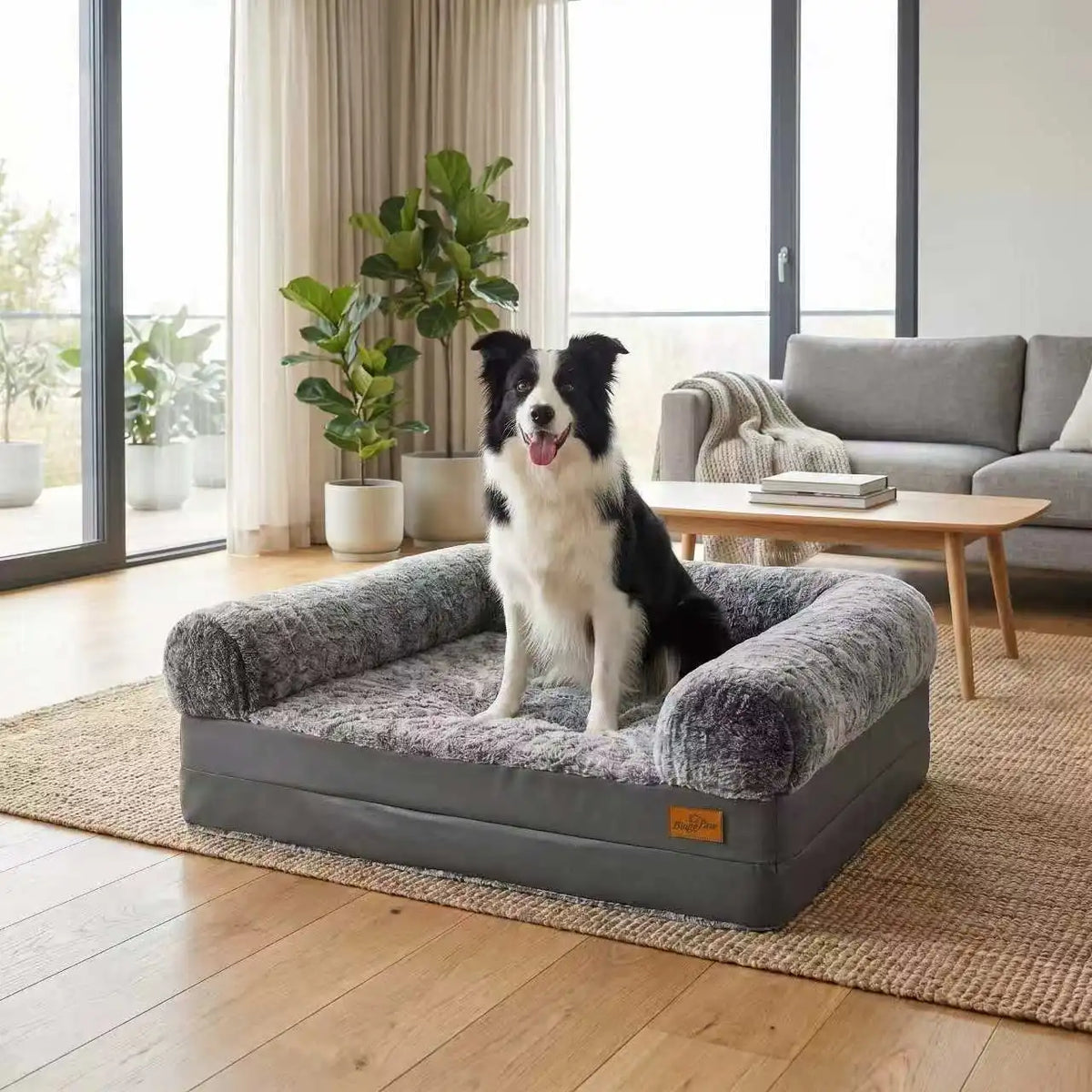 BINGOPAW Foldable Orthopedic Dog Bed with Washable Removable Cover