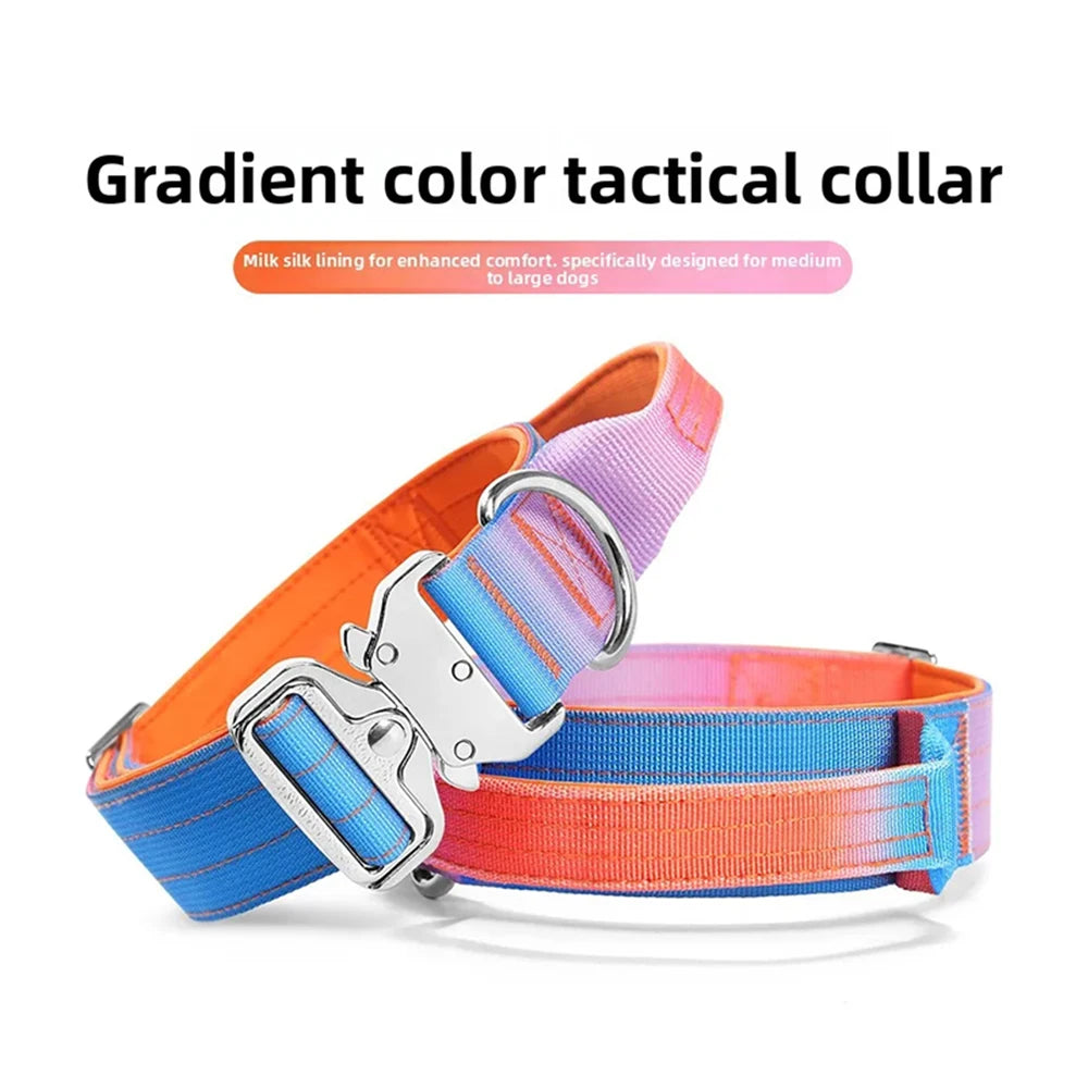 Tactical Dog Collar With Handle For Training And Outdoor Walking