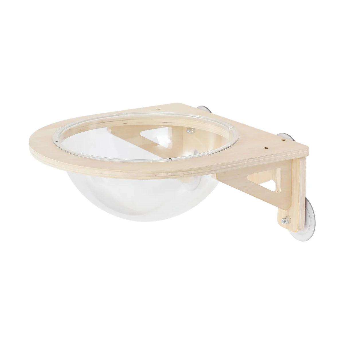 Wall Mounted Wooden Cat Capsule Bed With Clear Viewing Window