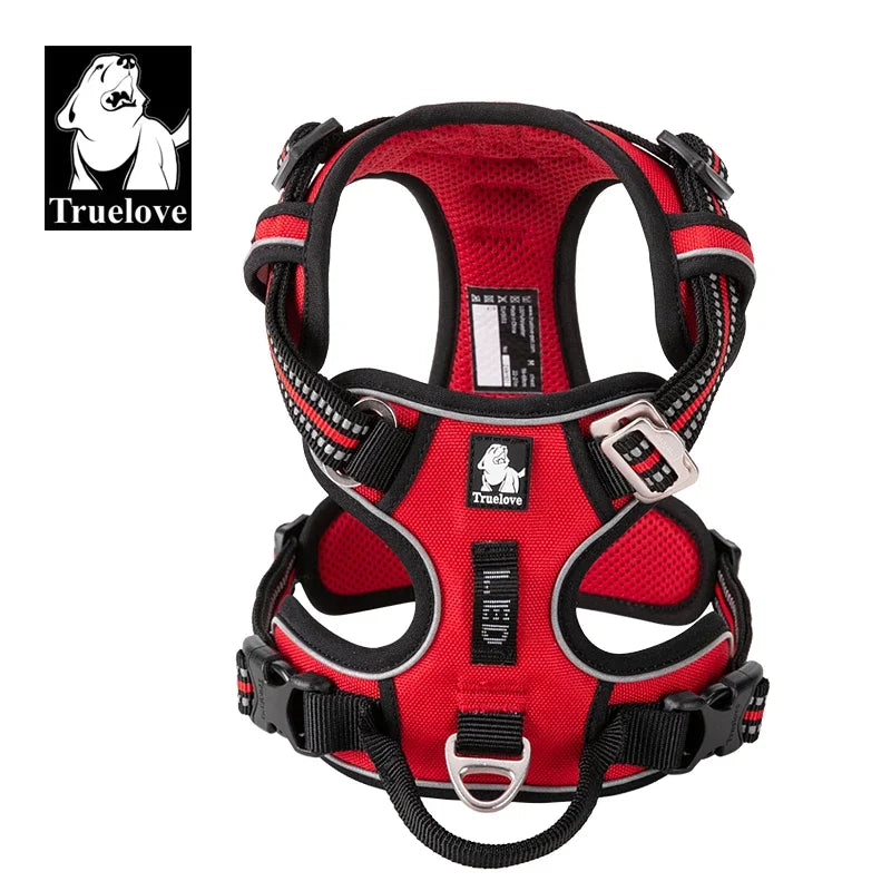 TrueLove Reflective Nylon Dog Harness No Pull Adjustable Vest