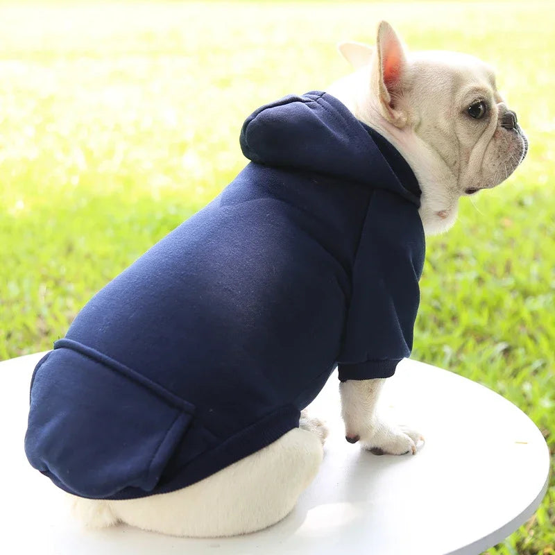 Thick Warm Hooded Dog Sweater Clothing for Casual Pet Wear