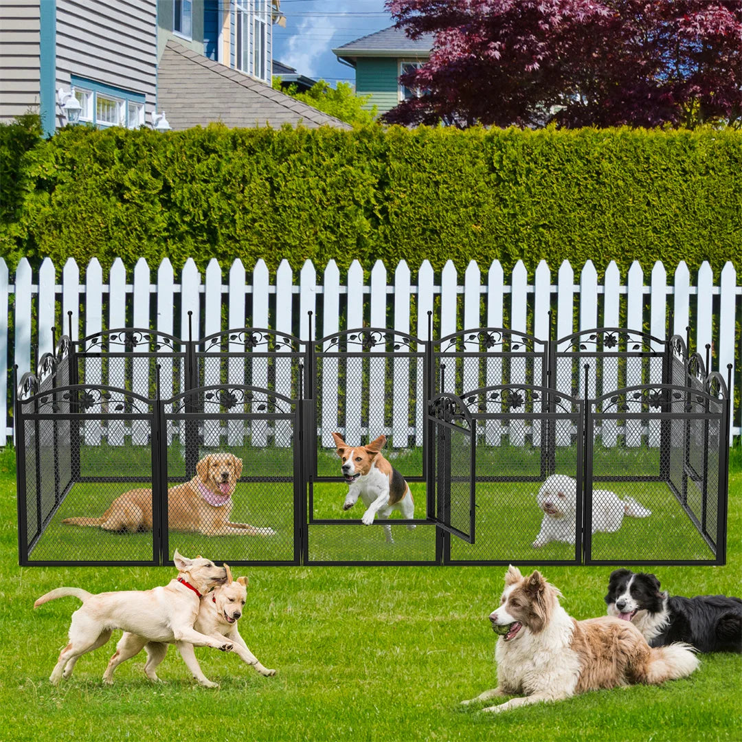 Bingopaw Heavy Duty Dog Playpen With Metal Fence And Pad