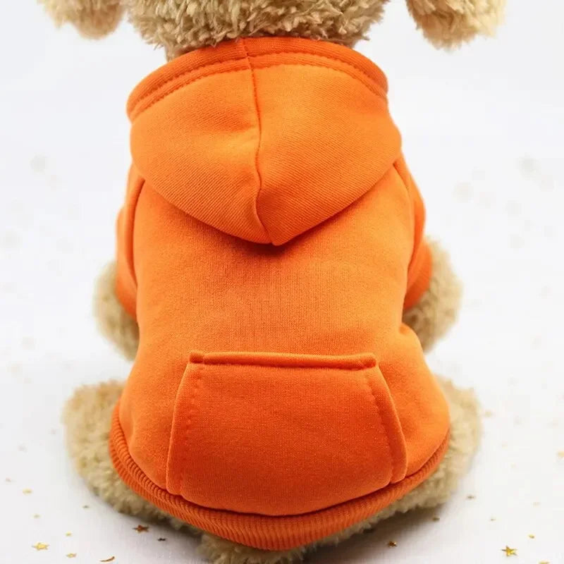 Thick Warm Hooded Dog Sweater Clothing for Casual Pet Wear