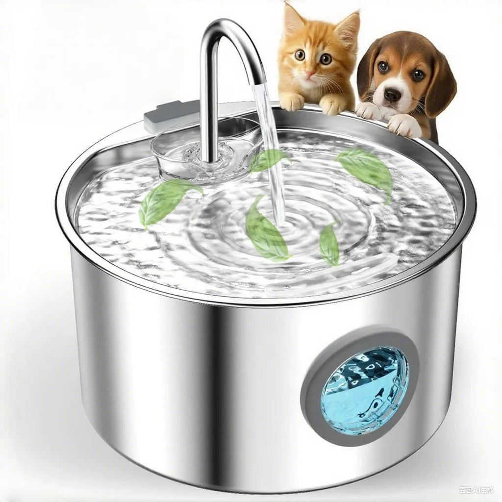 OPETH Stainless Steel Automatic Pet Water Fountain With Filters