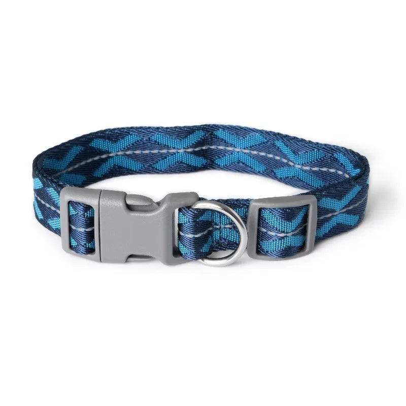 Reflective Adjustable Dog Collar for Safer Low Light Walks