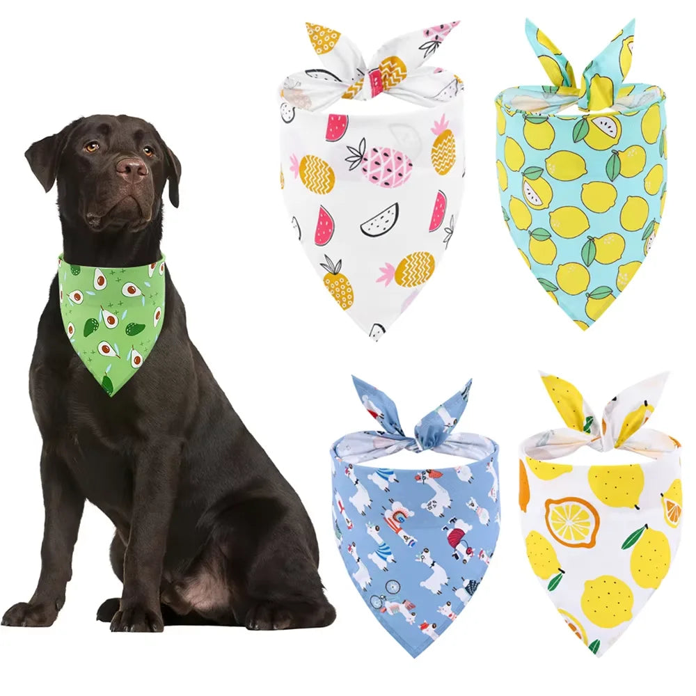 Washable Cloth Dog Bandana Soft Adjustable Pet Scarf Kerchief