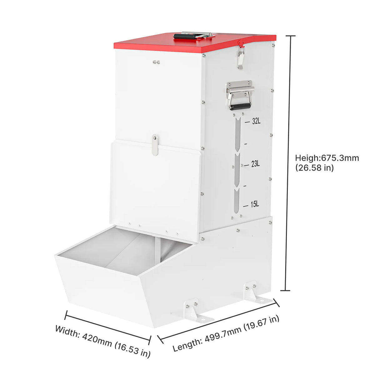 Automatic Lockable Stainless Steel Gravity Feeder for Farm Animals