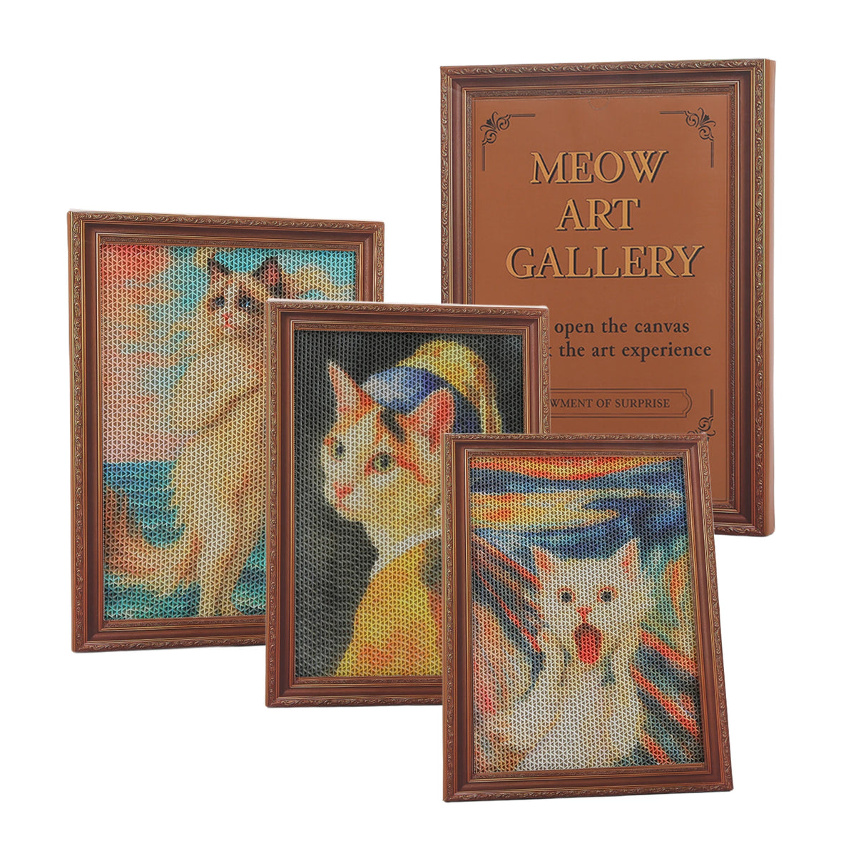 PAWZ Road Cardboard Cat Wall Scratcher With Adhesive Strips