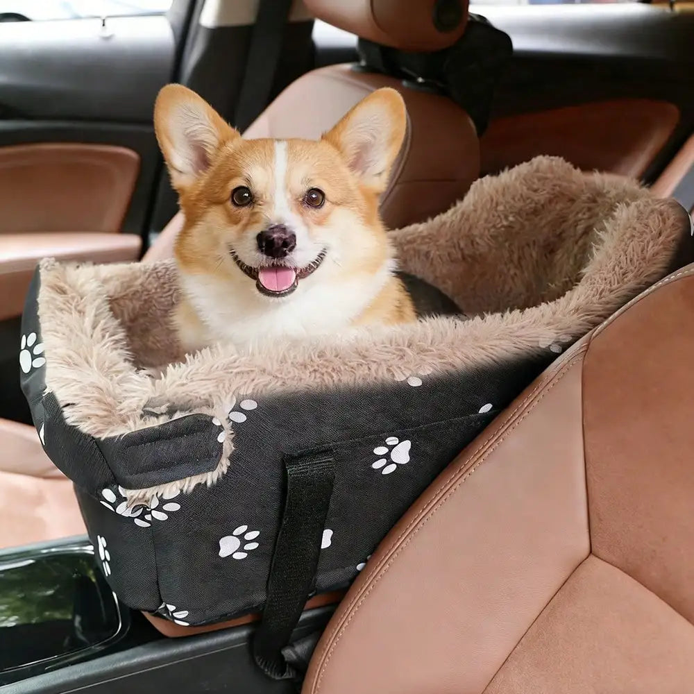 Washable Pet Car Seat Bed With Non Slip Travel Cushion