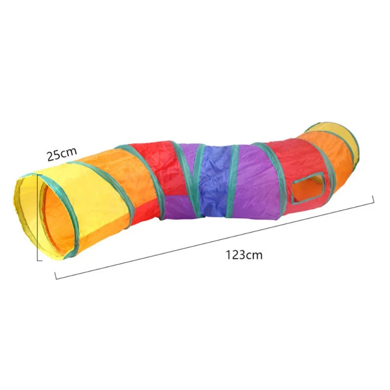 Foldable Cat Tunnel Toy For Interactive Play And Pet Training