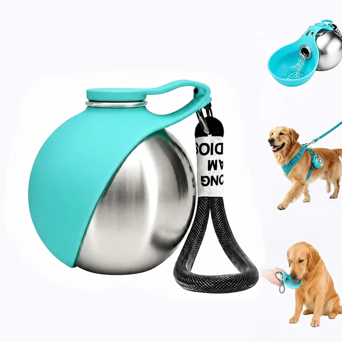 Leak Proof Pet Travel Water Bottle With Foldable Bowl