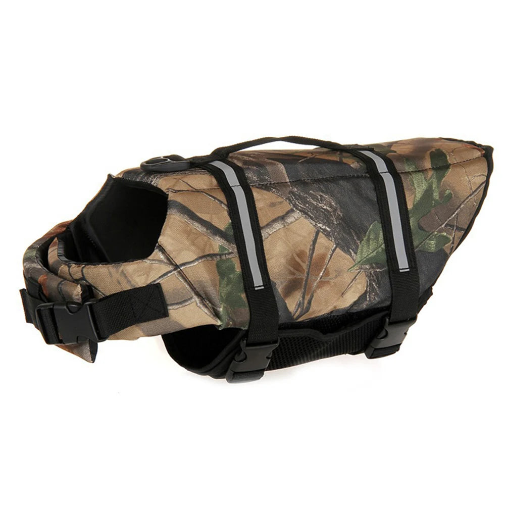 Adjustable Reflective Ripstop Dog Life Jacket For Safe Swimming