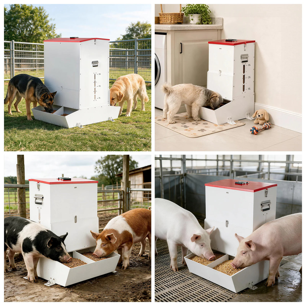 Automatic Lockable Stainless Steel Gravity Feeder for Farm Animals