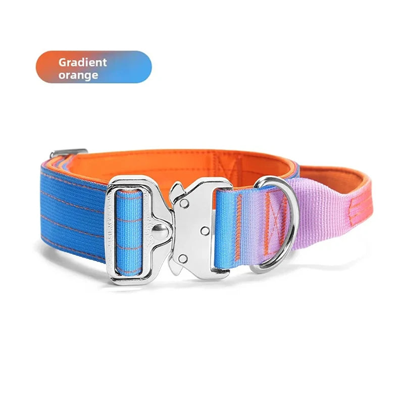 Tactical Dog Collar With Handle For Training And Outdoor Walking