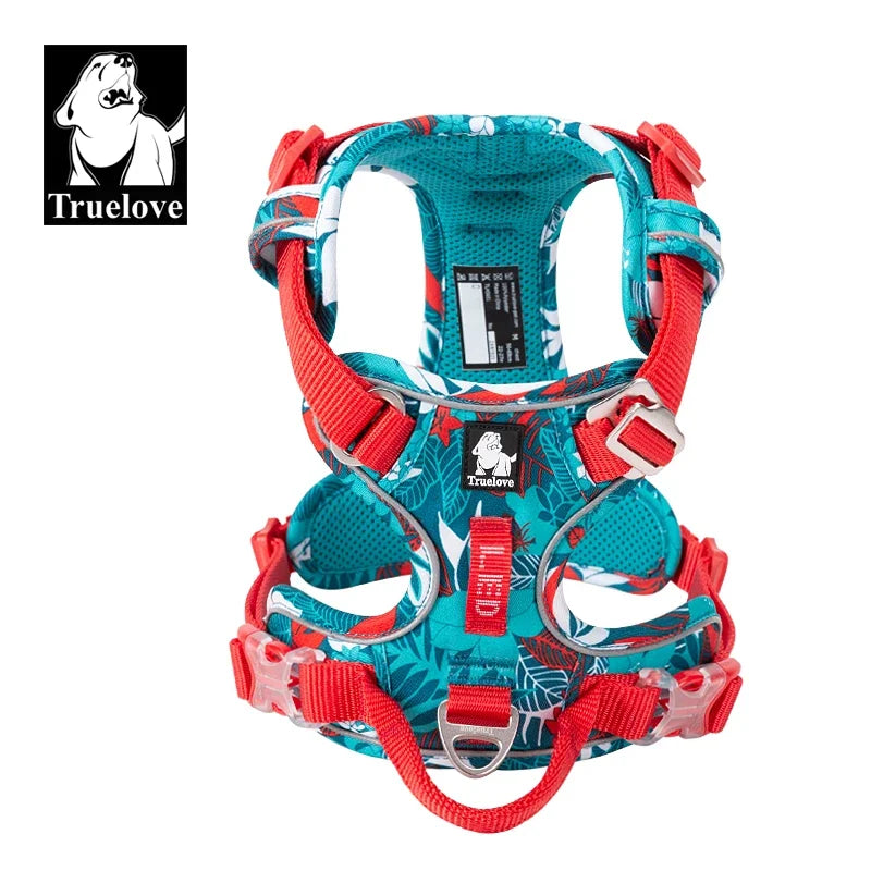 TrueLove Reflective Nylon Dog Harness No Pull Adjustable Vest