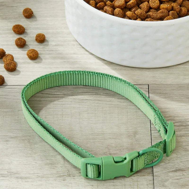 Adjustable Polyester Dog Collar With Metal Hardware