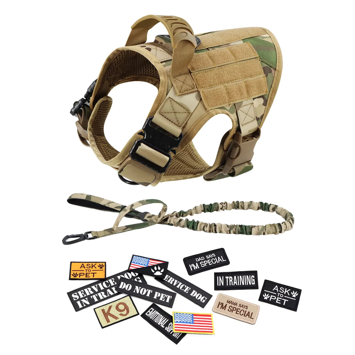 PETRAVEL Tactical Dog Harness Vest With Padded Quick Release Buckle