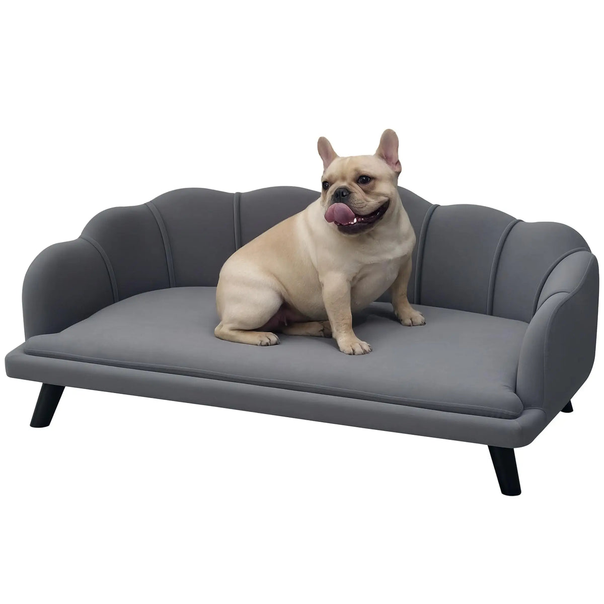 Pearl Back Velvet Dog Sofa With Removable Washable Cushion