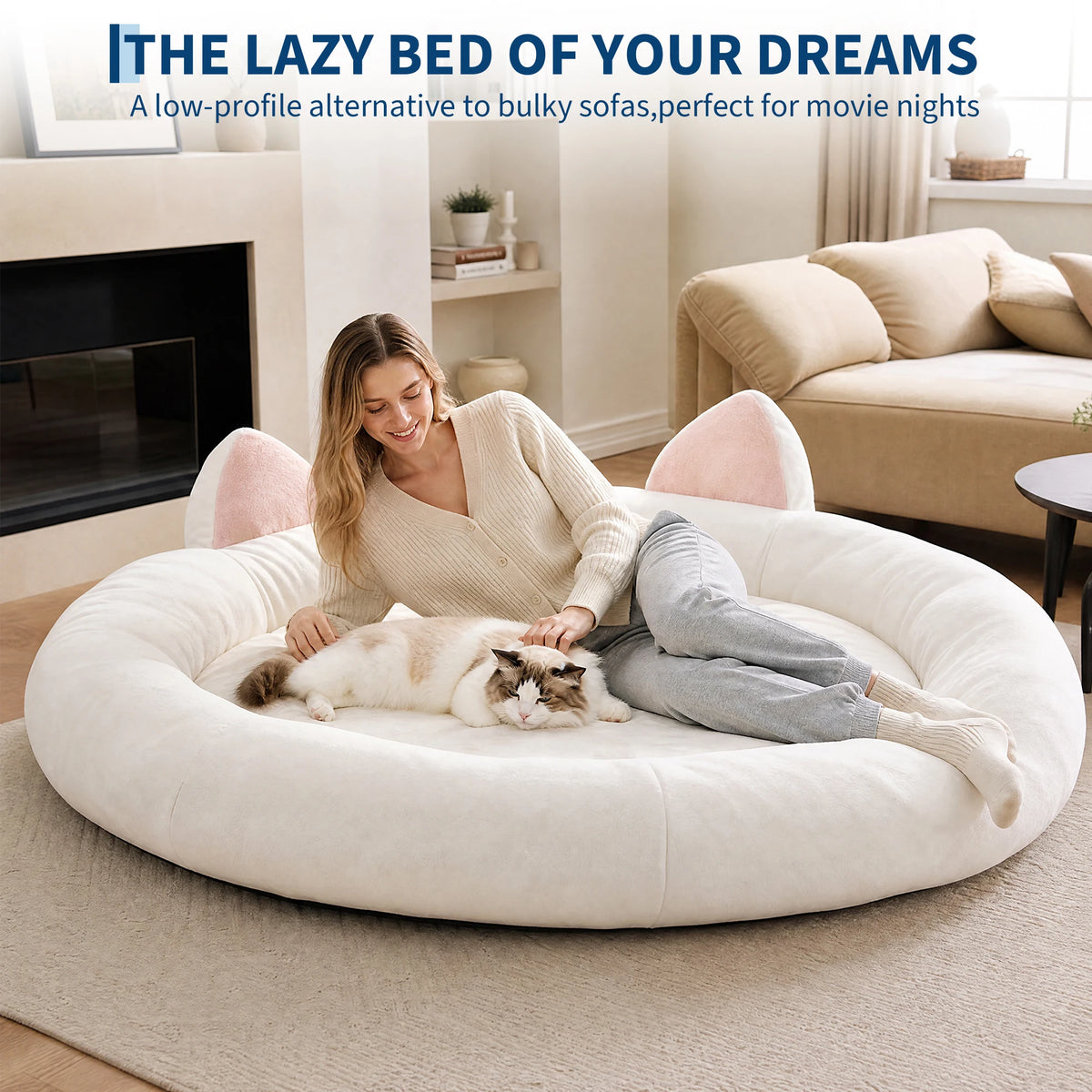 Orthopedic Memory Foam Dog Bed With Supportive Bolsters for Senior Pets