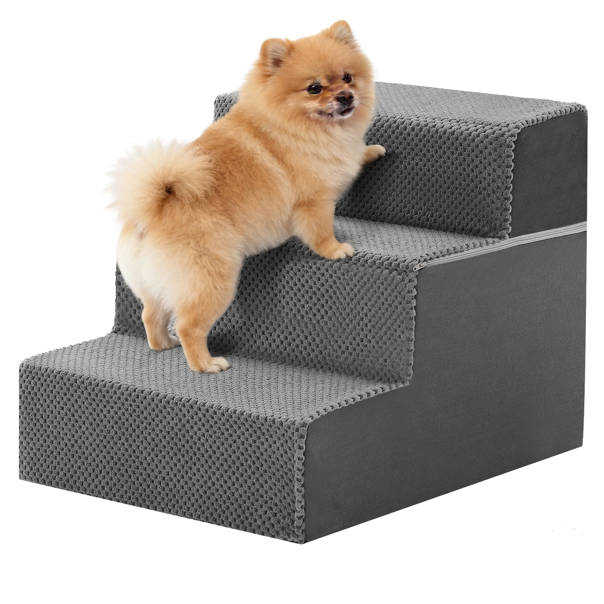 Heavy Duty Curved Foam Dog Stairs Ramp For Indoor Pets