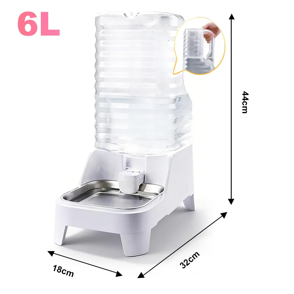 NITYERS Gravity Pet Water Dispenser With Stainless Steel Tray