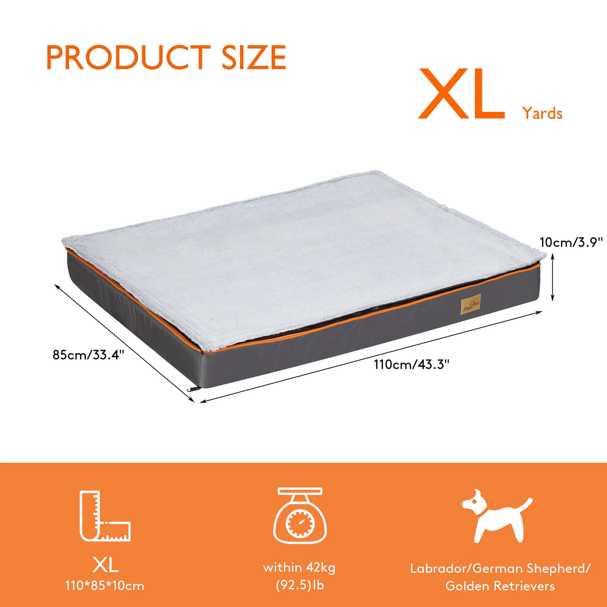 BINGOPAW Orthopedic Dog Bed With Washable Waterproof Removable Cover