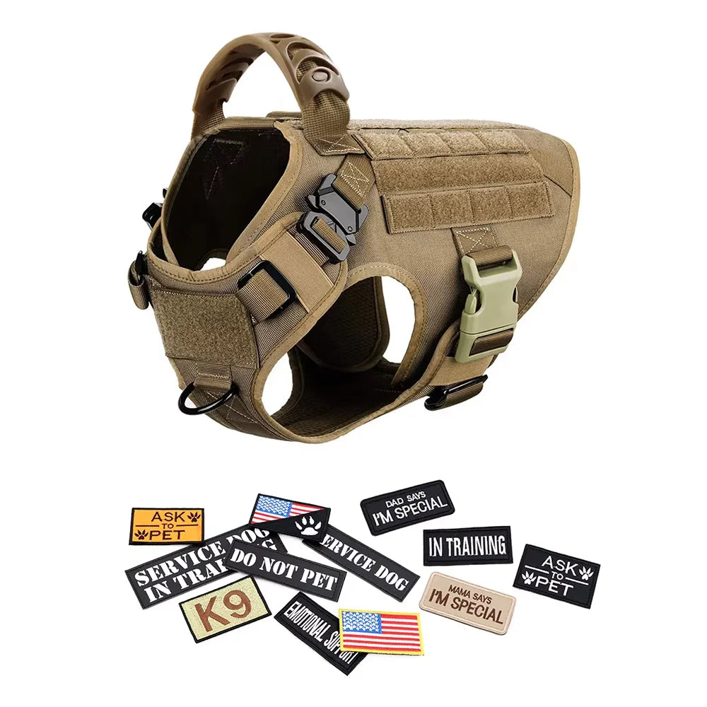 PETRAVEL Tactical Dog Harness Vest With Padded Quick Release Buckle