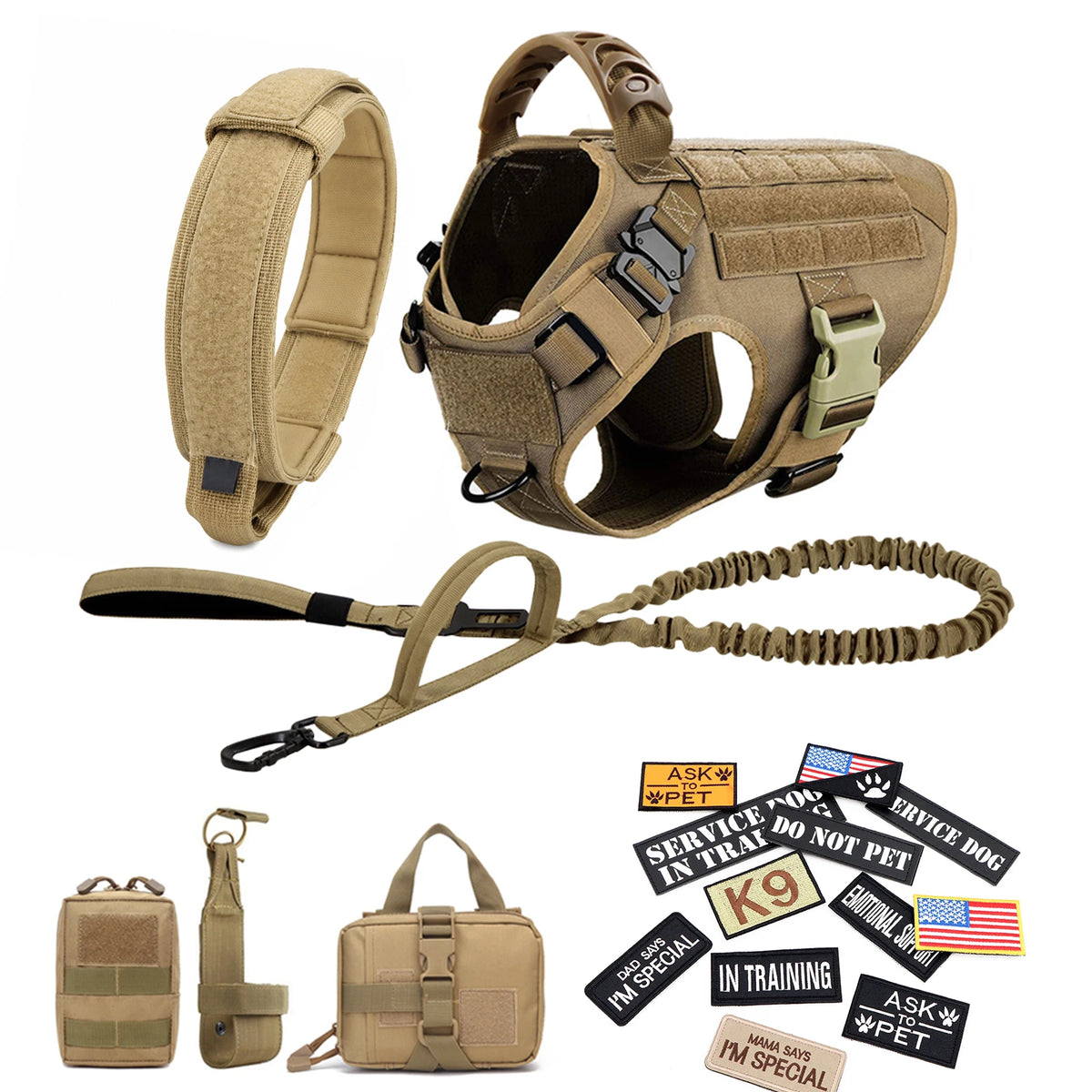 PETRAVEL Tactical Dog Harness Vest With Padded Quick Release Buckle