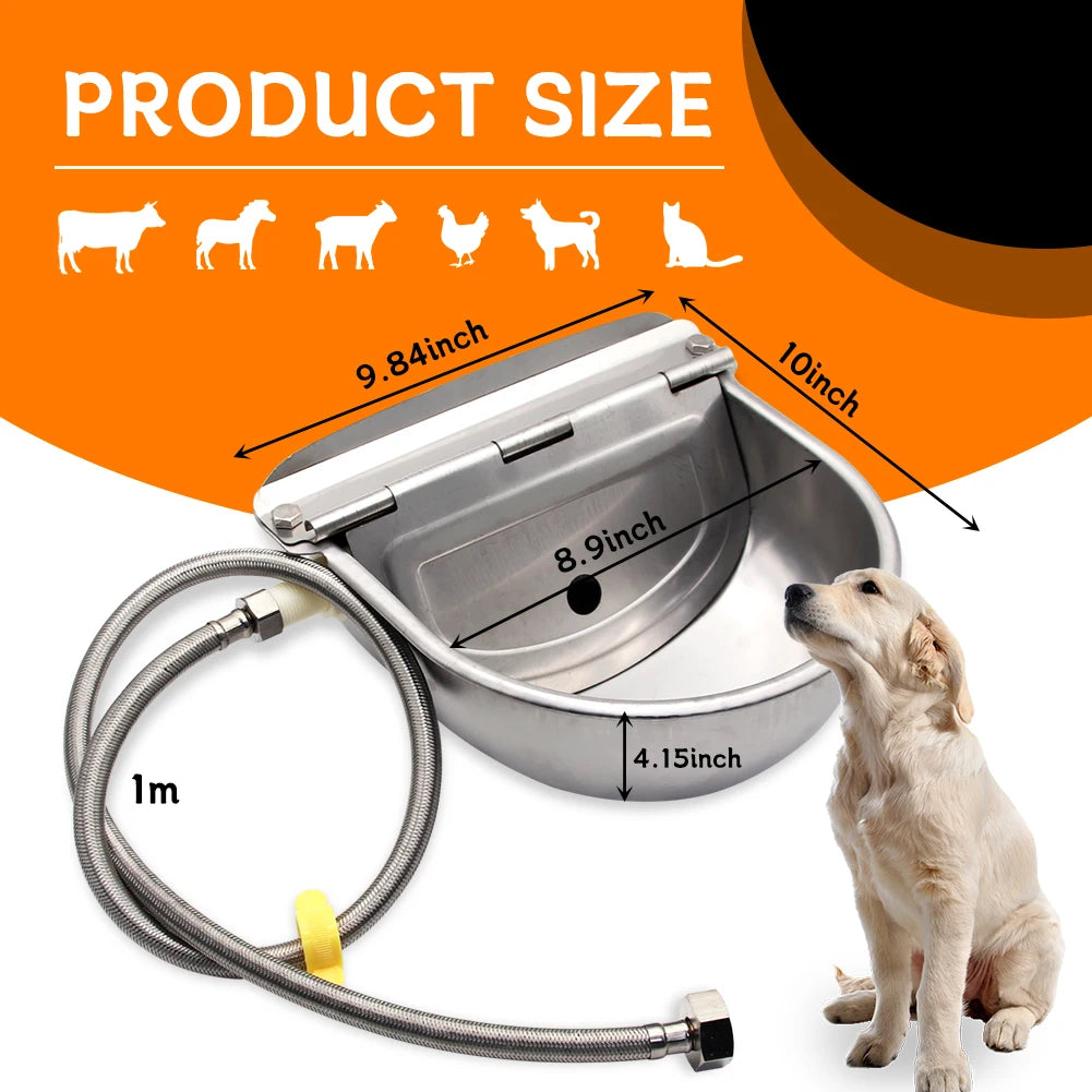 Automatic Stainless Steel Water Bowl With Float Valve For Livestock