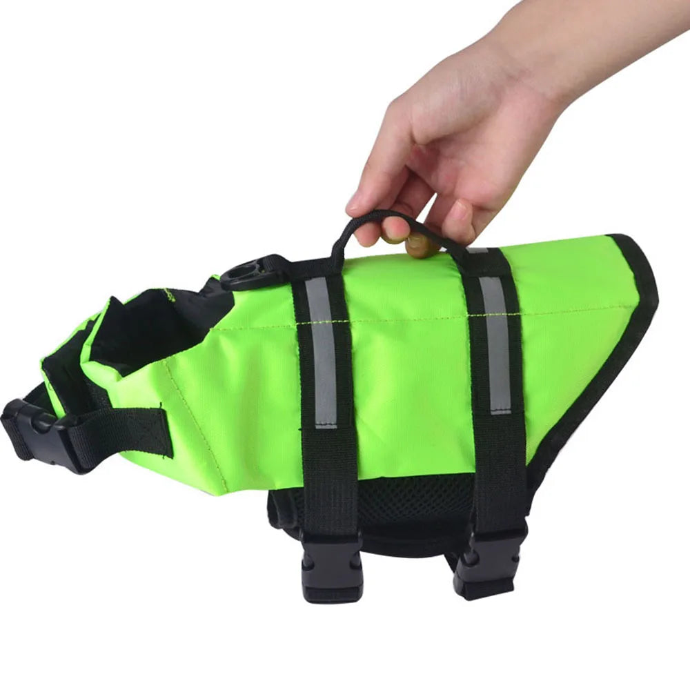 Adjustable Reflective Ripstop Dog Life Jacket For Safe Swimming
