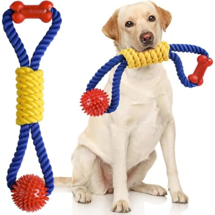 Premium Interactive Dog Rope Toy For Tough Tug Of War