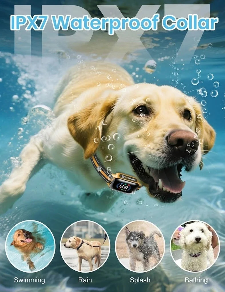 PaiPaitek Waterproof Anti Bark Shock Dog Training Collar Remote