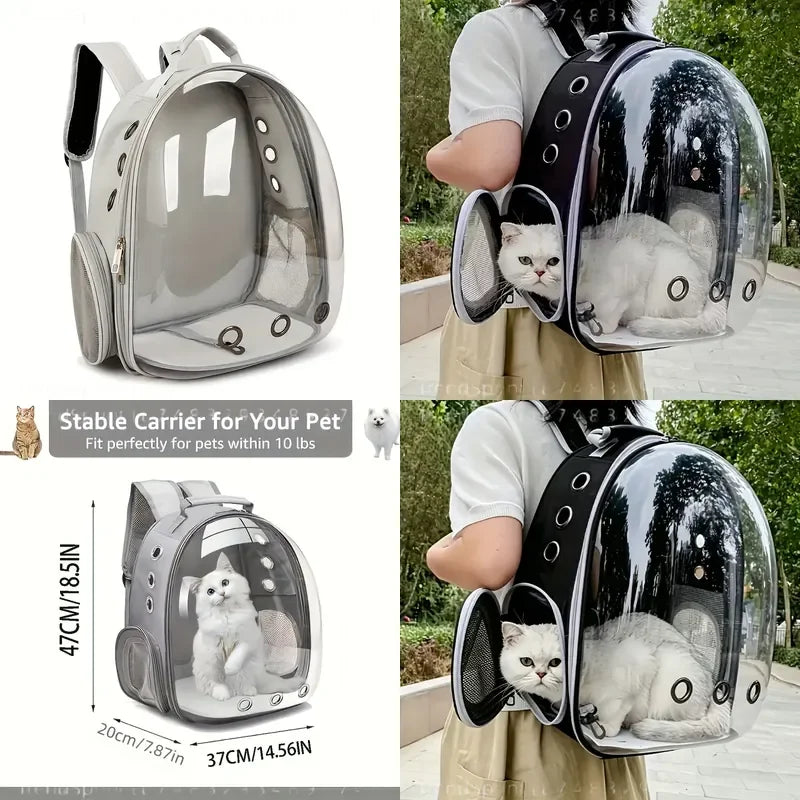 Space Capsule Pet Carrier Backpack With Double Shoulder Straps