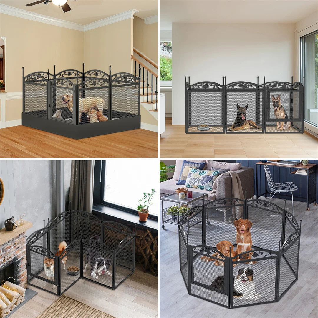Bingopaw Heavy Duty Dog Playpen With Metal Fence And Pad