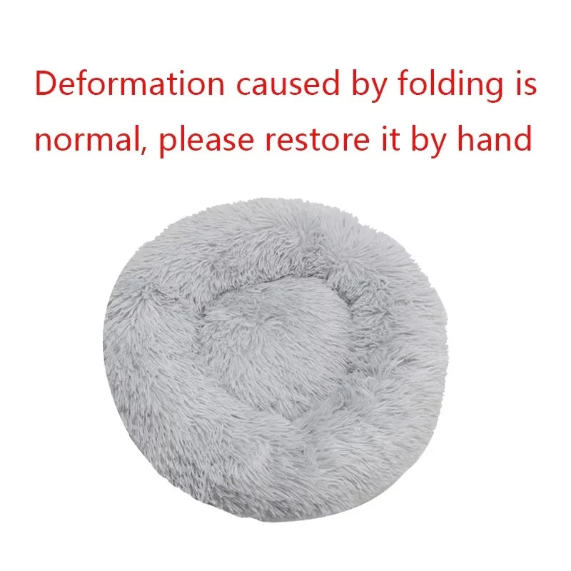 Cozy Round Pet Bed For Dogs And Cats Soft Washable