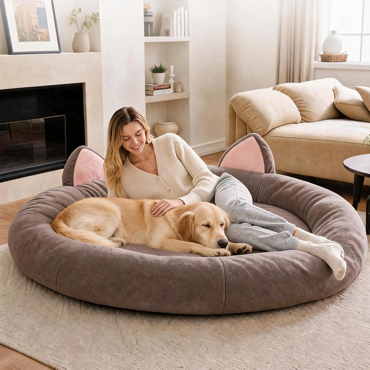 HiMISS Orthopedic Memory Foam Dog Bed With Washable Waterproof Cover