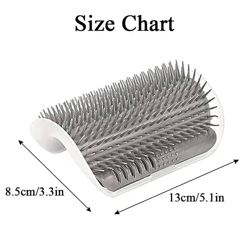 Premium Cat Grooming Comb And Corner Scratching Brush With Catnip