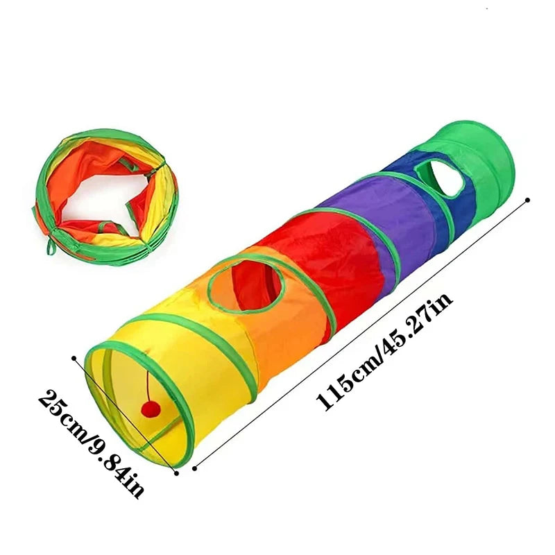 Foldable Cat Tunnel Toy For Interactive Indoor Play