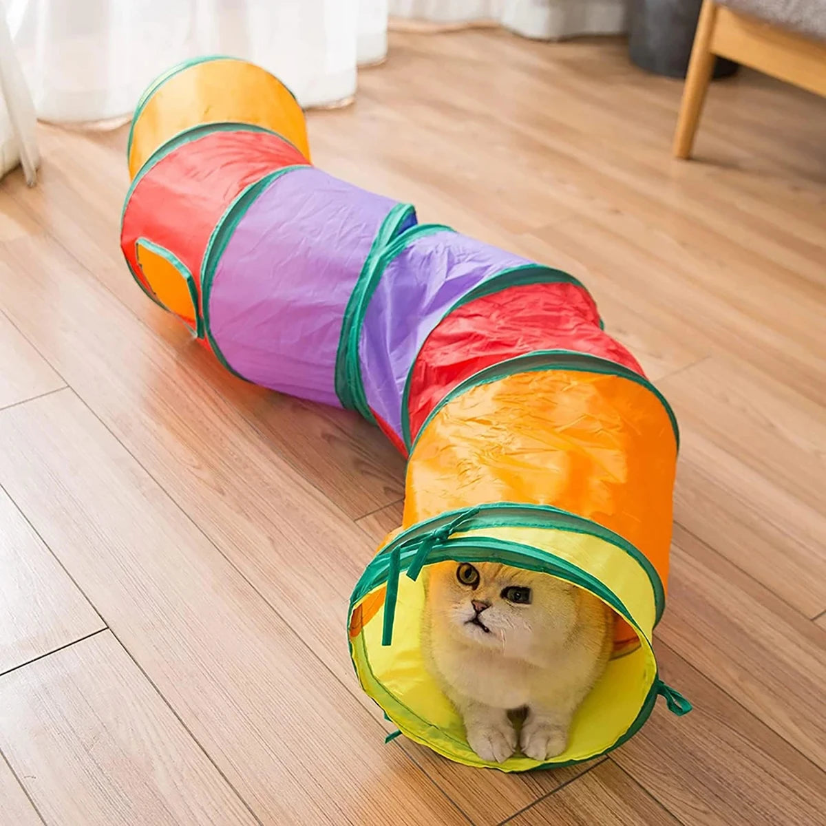 Foldable Cat Tunnel Toy For Interactive Indoor Play