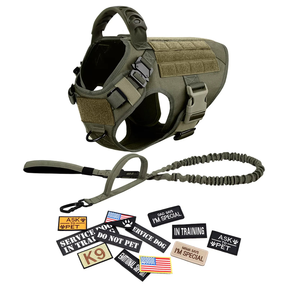 PETRAVEL Tactical Dog Harness Vest With Padded Quick Release Buckle